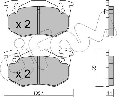 Cifam 822-038-0 - Kit pastiglie freno, Freno a disco autozon.pro