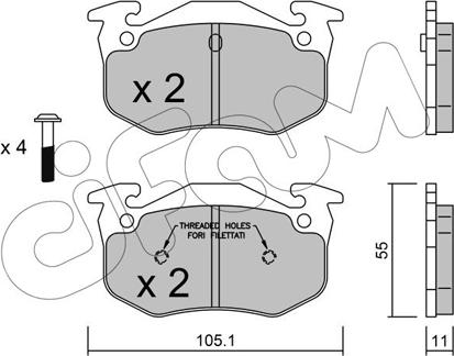 Cifam 822-038-1 - Kit pastiglie freno, Freno a disco autozon.pro