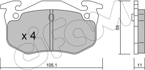 Cifam 822-038-2 - Kit pastiglie freno, Freno a disco autozon.pro