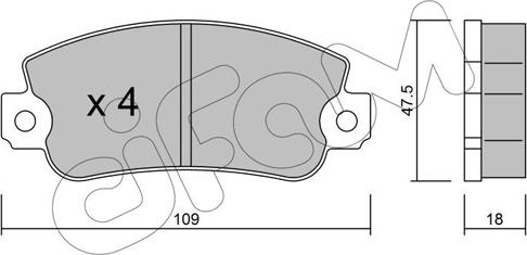 Cifam 822-033-0 - Kit pastiglie freno, Freno a disco autozon.pro