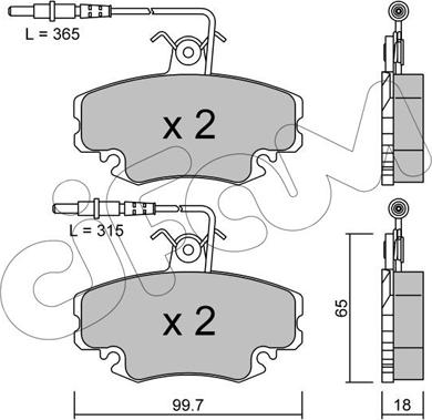 Cifam 822-032-1 - Kit pastiglie freno, Freno a disco autozon.pro