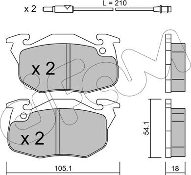 Cifam 822-037-0 - Kit pastiglie freno, Freno a disco autozon.pro