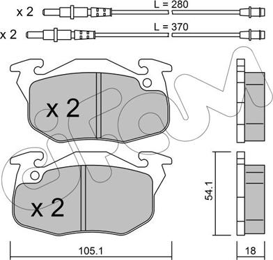 Cifam 822-037-1 - Kit pastiglie freno, Freno a disco autozon.pro