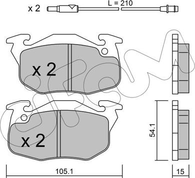 Cifam 822-037-3 - Kit pastiglie freno, Freno a disco autozon.pro