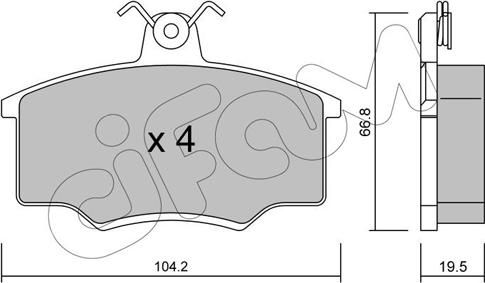 Cifam 822-024-0 - Kit pastiglie freno, Freno a disco autozon.pro