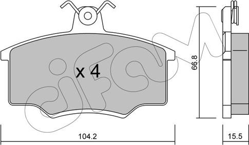 Cifam 822-024-1 - Kit pastiglie freno, Freno a disco autozon.pro