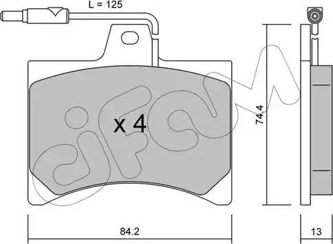 Cifam 822-025-0 - Kit pastiglie freno, Freno a disco autozon.pro