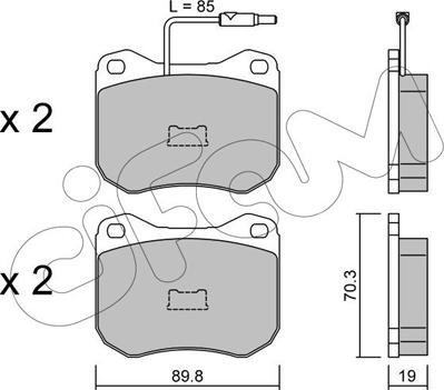 Cifam 822-021-0 - Kit pastiglie freno, Freno a disco autozon.pro