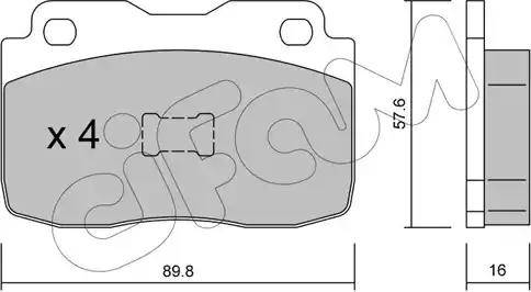 Cifam 822-028-0 - Kit pastiglie freno, Freno a disco autozon.pro