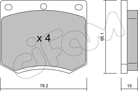 Cifam 822-023-0 - Kit pastiglie freno, Freno a disco autozon.pro