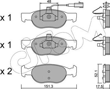 Cifam 822-079-0 - Kit pastiglie freno, Freno a disco autozon.pro