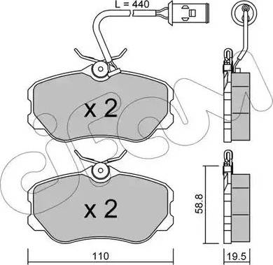 Cifam 822-074-1 - Kit pastiglie freno, Freno a disco autozon.pro