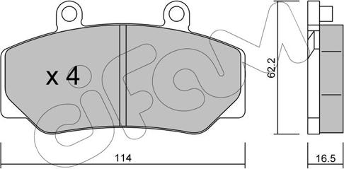 Cifam 822-075-0 - Kit pastiglie freno, Freno a disco autozon.pro