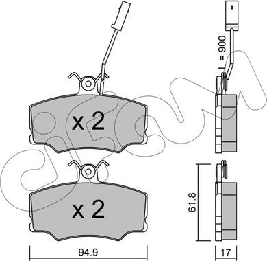 Cifam 822-076-0 - Kit pastiglie freno, Freno a disco autozon.pro