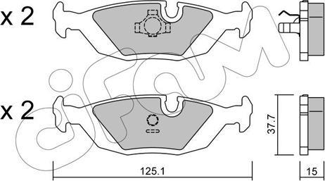 Cifam 822-070-0 - Kit pastiglie freno, Freno a disco autozon.pro