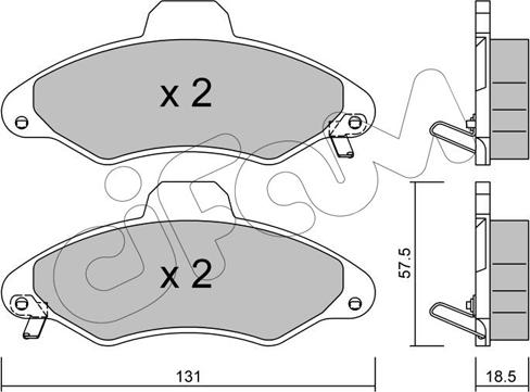 Cifam 822-071-1 - Kit pastiglie freno, Freno a disco autozon.pro