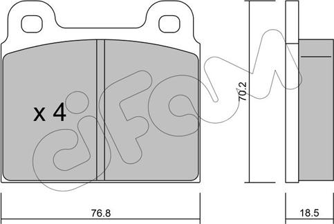 Cifam 822-078-0 - Kit pastiglie freno, Freno a disco autozon.pro