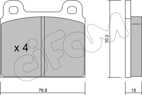 Cifam 822-078-1 - Kit pastiglie freno, Freno a disco autozon.pro