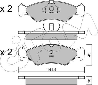 Cifam 822-073-0 - Kit pastiglie freno, Freno a disco autozon.pro