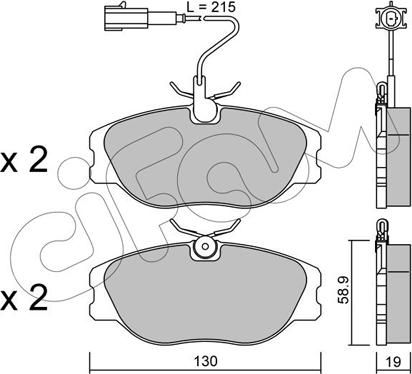 Cifam 822-072-1 - Kit pastiglie freno, Freno a disco autozon.pro