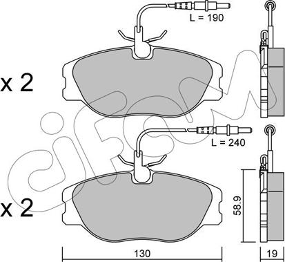 Cifam 822-072-3 - Kit pastiglie freno, Freno a disco autozon.pro