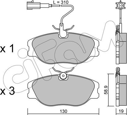 Cifam 822-072-2 - Kit pastiglie freno, Freno a disco autozon.pro