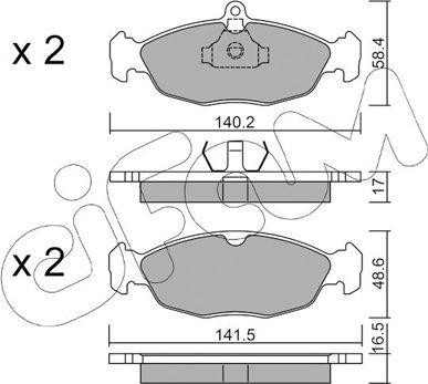 Cifam 822-077-0 - Kit pastiglie freno, Freno a disco autozon.pro