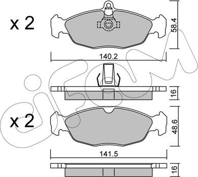 Cifam 822-077-1 - Kit pastiglie freno, Freno a disco autozon.pro