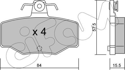 Cifam 822-199-0 - Kit pastiglie freno, Freno a disco autozon.pro