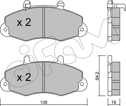 Cifam 822-194-1 - Kit pastiglie freno, Freno a disco autozon.pro