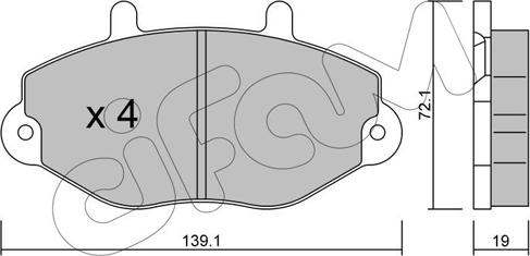 Cifam 822-195-0 - Kit pastiglie freno, Freno a disco autozon.pro