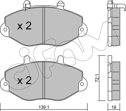 Cifam 822-195-1 - Kit pastiglie freno, Freno a disco autozon.pro