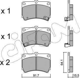 Cifam 822-196-0 - Kit pastiglie freno, Freno a disco autozon.pro