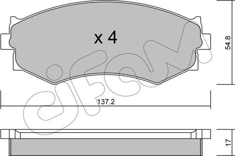 Cifam 822-190-0 - Kit pastiglie freno, Freno a disco autozon.pro