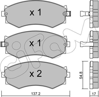 Cifam 822-190-1 - Kit pastiglie freno, Freno a disco autozon.pro