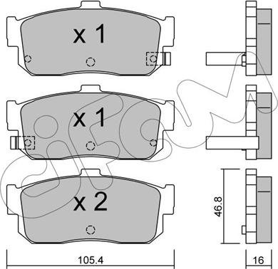 Cifam 822-193-1 - Kit pastiglie freno, Freno a disco autozon.pro