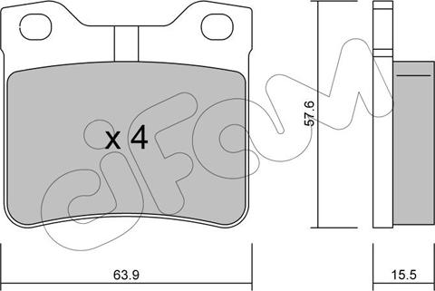 Cifam 822-192-1 - Kit pastiglie freno, Freno a disco autozon.pro