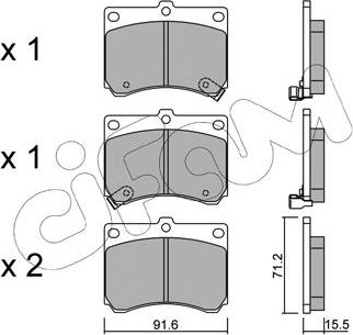 Cifam 822-197-0 - Kit pastiglie freno, Freno a disco autozon.pro