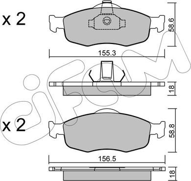 Cifam 822-146-0 - Kit pastiglie freno, Freno a disco autozon.pro