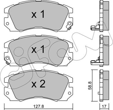 Cifam 822-140-0 - Kit pastiglie freno, Freno a disco autozon.pro