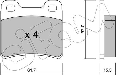 Cifam 822-141-0 - Kit pastiglie freno, Freno a disco autozon.pro