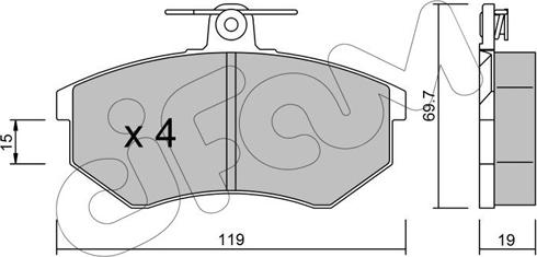 Cifam 822-148-0 - Kit pastiglie freno, Freno a disco autozon.pro