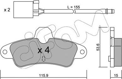 Cifam 822-143-0K - Kit pastiglie freno, Freno a disco autozon.pro