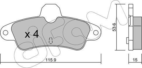 Cifam 822-143-0 - Kit pastiglie freno, Freno a disco autozon.pro