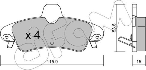 Cifam 822-143-1 - Kit pastiglie freno, Freno a disco autozon.pro