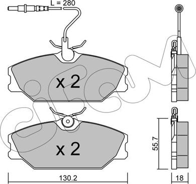 Cifam 822-142-0 - Kit pastiglie freno, Freno a disco autozon.pro