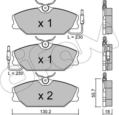 Cifam 822-142-1 - Kit pastiglie freno, Freno a disco autozon.pro