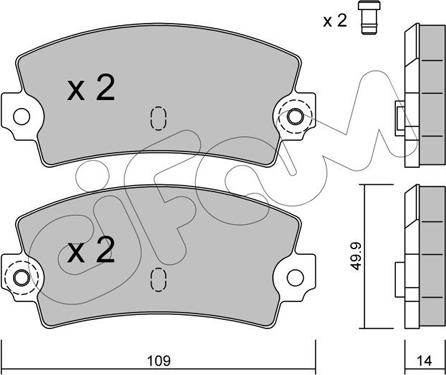 Cifam 822-147-1 - Kit pastiglie freno, Freno a disco autozon.pro