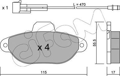 Cifam 822-159-0 - Kit pastiglie freno, Freno a disco autozon.pro