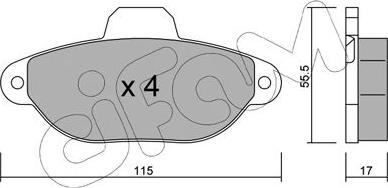 Cifam 822-159-1 - Kit pastiglie freno, Freno a disco autozon.pro